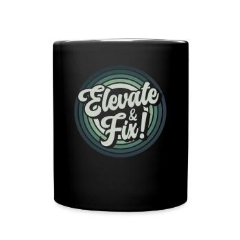 Elevator Mechanic - Aufzug Fahrstuhl Aufzugmonteur - Full Colour Mug - black - Front