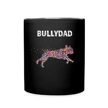 Bully Dad French Bulldog Dog Daddy Dogs - Full Colour Mug - black - Front