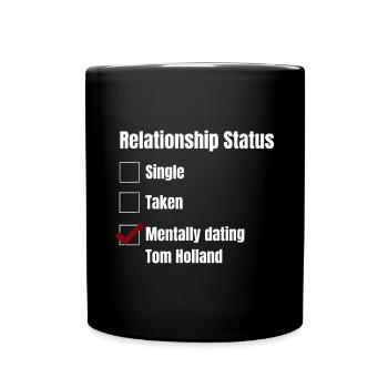RELATIONSHIP STATUS - MENTALLY DATINGbad assgamerg - Full Colour Mug - black - Front