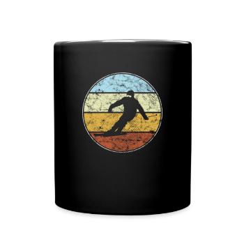 Ski retro - Tasse einfarbig - Schwarz - Vorne
