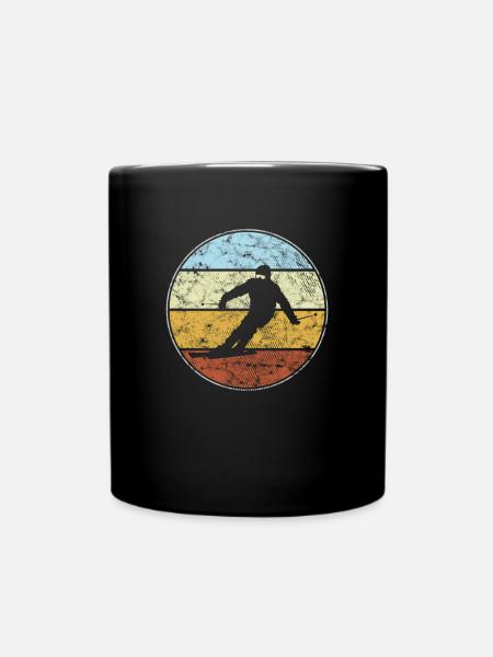 Ski Retro - Full Colour Mug - black