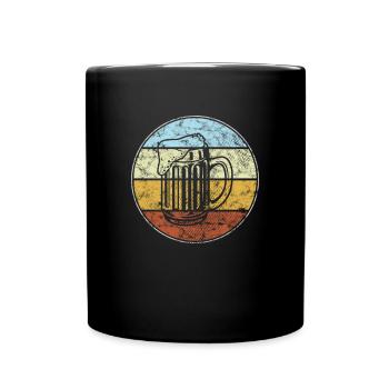 Bière Rétro - Mug uni - noir - Devant