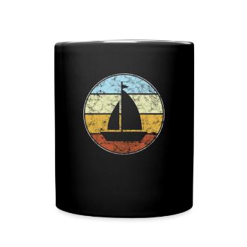 Rétro de la voile - Mug uni - noir - Devant