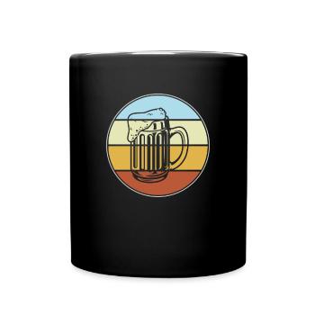 Beer Retro - Full Colour Mug - black - Front