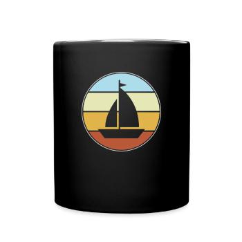 Rétro de la voile - Mug uni - noir - Devant