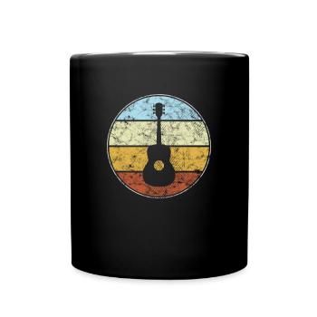 Guitar Retro - Full Colour Mug - black - Front