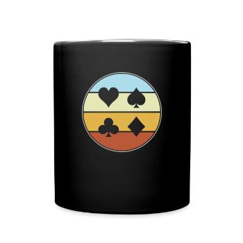 Poker Rétro - Mug uni - noir - Devant