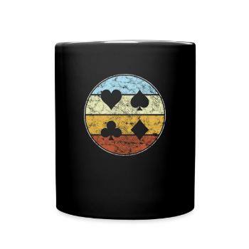 Poker Rétro - Mug uni - noir - Devant