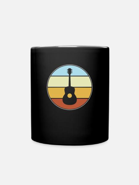 Gitarre Retro - Tasse einfarbig - Schwarz