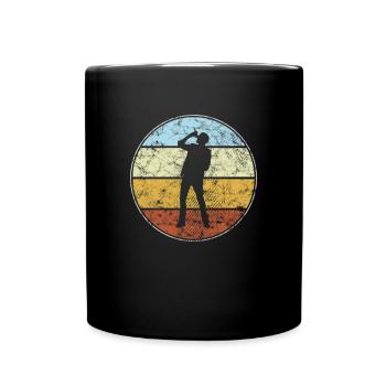 Sänger Retro - Tasse einfarbig - Schwarz - Vorne