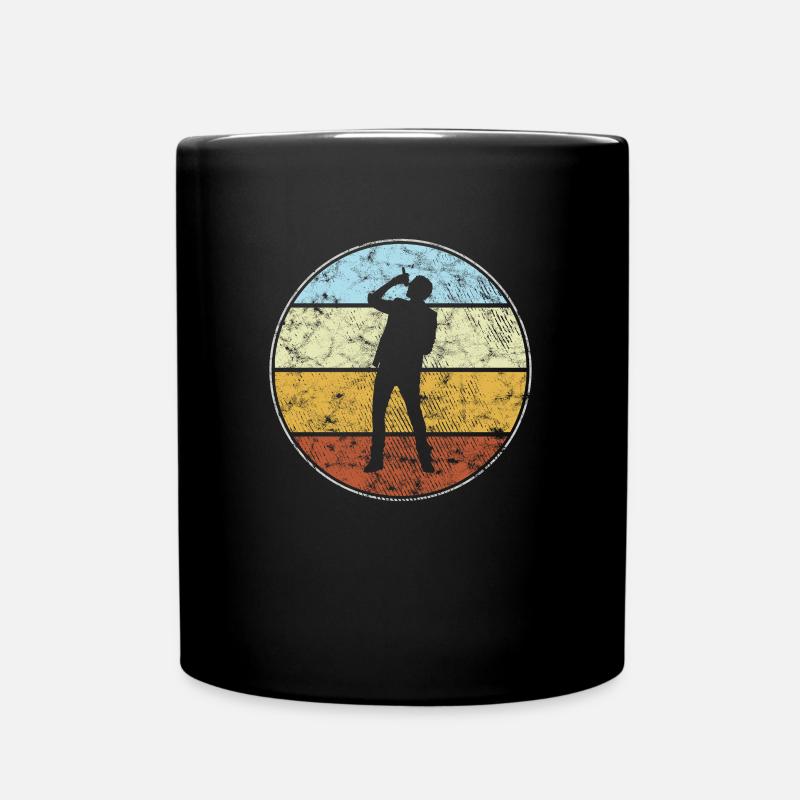 Sänger Retro - Tasse einfarbig - Schwarz