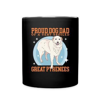 Chien de montagne pyrénéen Papa Chien Chien Propriétaire Cadeau - Mug uni - noir - Devant