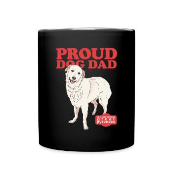 Papa chien de montagne des Pyrénées | Cadeau du propriétaire de chien - Mug uni - noir - Devant