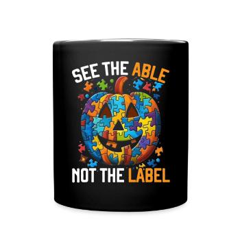 Autisme Halloween Trick ou Treat Sensibilisation à l’autisme - Mug uni - noir - Devant