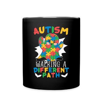 Autisme Halloween Trick ou Treat Sensibilisation à l’autisme - Mug uni - noir - Devant