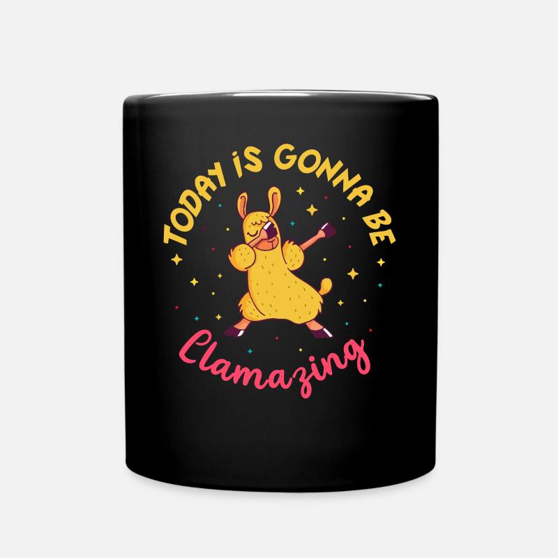 Der heutige Tag wird ein unglaublich lustiges Lama - Tasse einfarbig - Schwarz