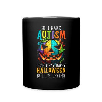 Autisme Halloween Trick ou Treat Sensibilisation à l’autisme - Mug uni - noir - Devant