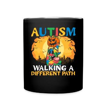 Autisme Halloween Trick ou Treat Sensibilisation à l’autisme - Mug uni - noir - Devant