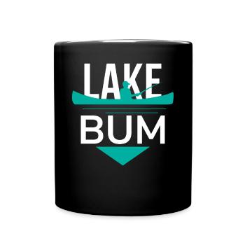 Lake Bum Lake Life Liebhaber - Tasse einfarbig - Schwarz - Vorne
