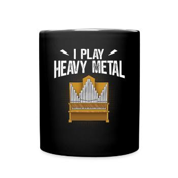 Organiste : organiste, organiste d’église, orgue - Mug uni - noir - Devant