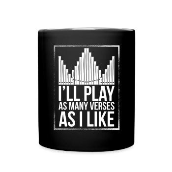 Organiste : organiste, organiste d’église, orgue - Mug uni - noir - Devant