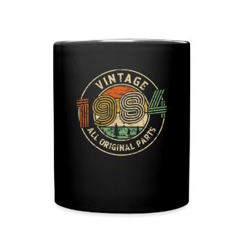 1984 Birthday Vintage All Original Parts - Full Colour Mug - black - Front