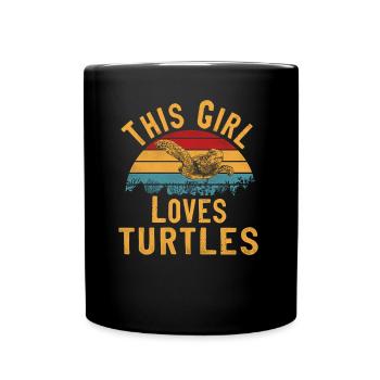 Sea Turtle Tortoise Retro Vintage - Mug uni - noir - Devant