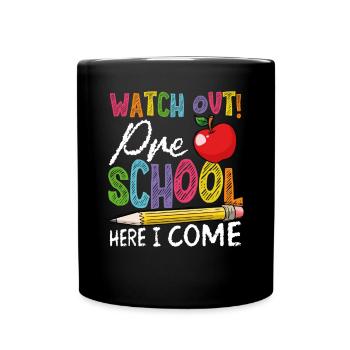Preschoo Herel I'm coming; - Full Colour Mug - black - Front
