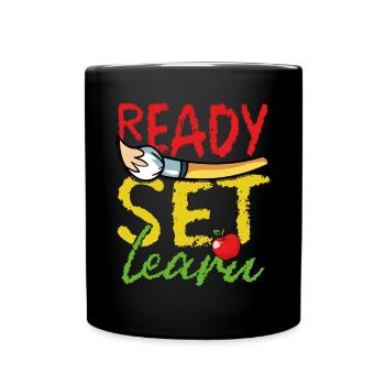 À vos marques, prêts, apprenez - Mug uni - noir - Devant