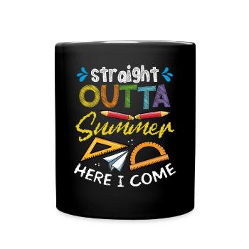 I come straight from the summer - Full Colour Mug - black - Front
