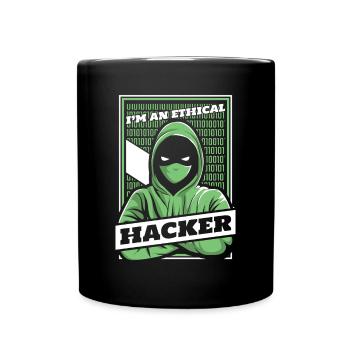 I'm An Ethical Hacker Social Engineering Phishing - Tasse einfarbig - Schwarz - Vorne