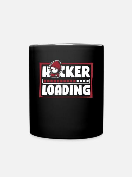 Hacker Loading Phishing Sniffer Social - Tasse einfarbig - Schwarz