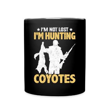 Coyote Hunt Coyote Hunter Yote - Full Colour Mug - black - Front