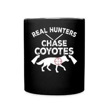 Coyote Hunt Coyote Hunter Yote - Full Colour Mug - black - Front