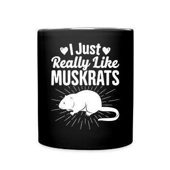 Rat musqué rétro - Mug uni - noir - Devant