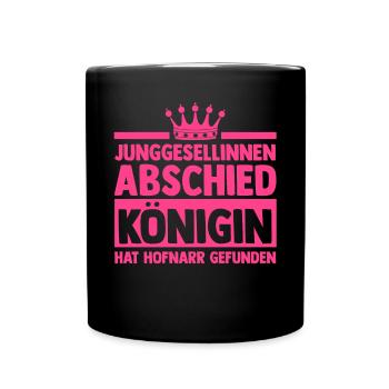 Braut Hochzeit Heiraten Junggesellenabschied - Tasse einfarbig - Schwarz - Vorne