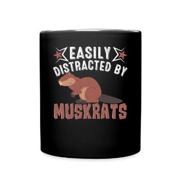 Rat musqué rétro - Mug uni - noir - Devant
