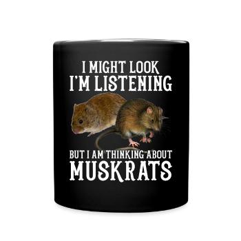 Rat musqué rétro - Mug uni - noir - Devant