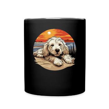 Maremma Abruzzo German Shepherd Maremmano Abruzzese - Full Colour Mug - black - Front