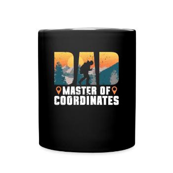 Papa - Maître des Coordonnées - Géocaching - Mug uni - noir - Devant