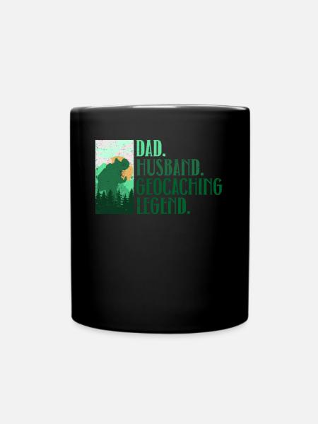 Vater. Ehemann. Geocaching-Legende. - Geocaching - Tasse einfarbig - Schwarz
