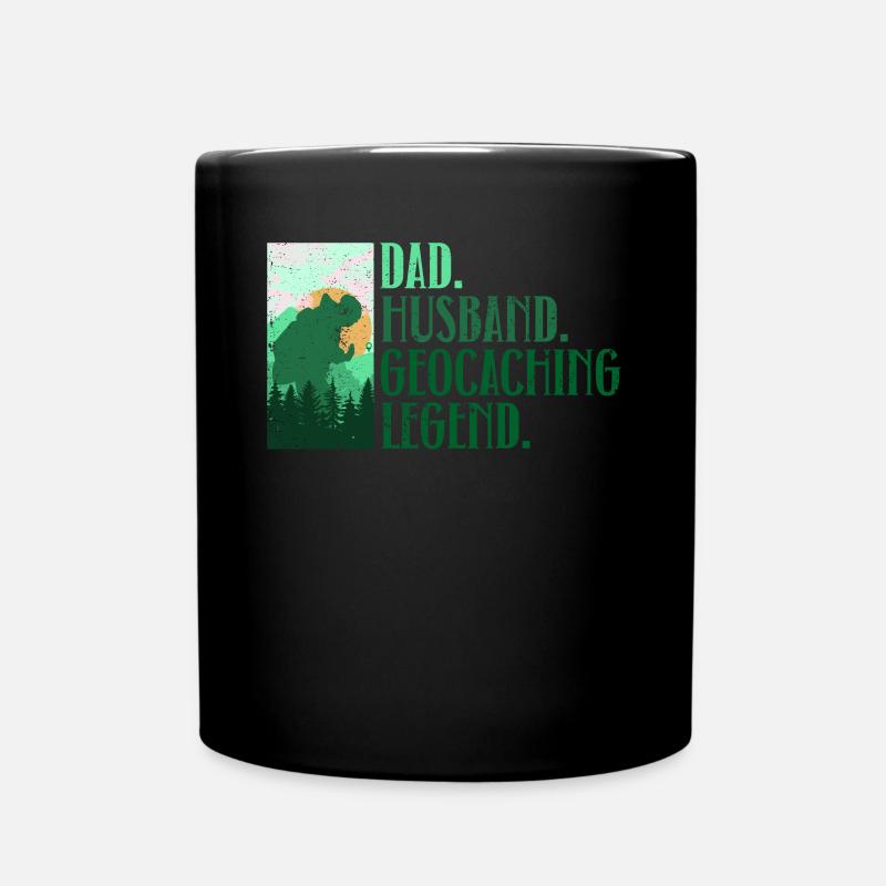 Vater. Ehemann. Geocaching-Legende. - Geocaching - Tasse einfarbig - Schwarz