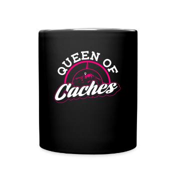 Königin der Caches - Geocaching Geocacher - Tasse einfarbig - Schwarz - Vorne