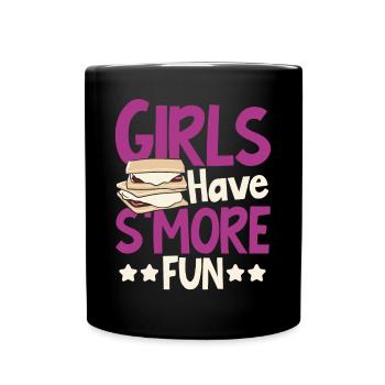 Camping Women Marshmallow Camper Girls Have Smore - Full Colour Mug - black - Front