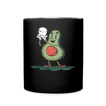 Feu de camp pour enfants Guimauve Mignon Smore Avocat - Mug uni - noir - Devant