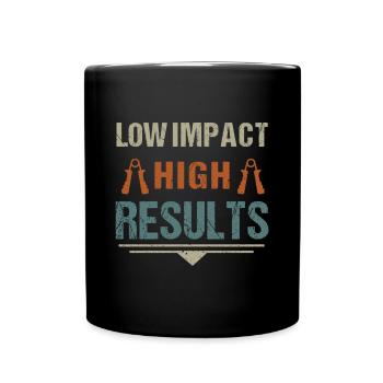 Low Impact Workout Fitness Exercise Body Strength - Full Colour Mug - black - Front