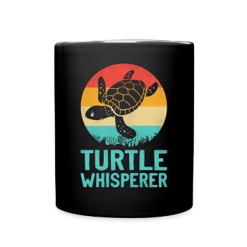 Sea Turtle Tortoise Retro Vintage - Mug uni - noir - Devant