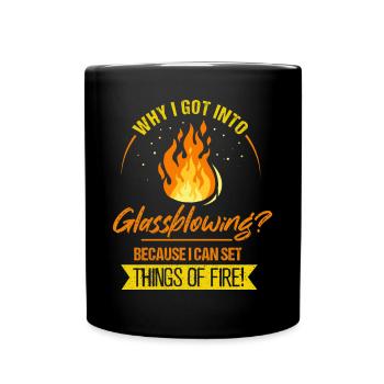 Glassblowing Glassforming Glassmaker Pride - Full Colour Mug - black - Front