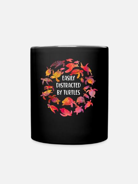 Sea Turtle Tortoise Easily - Tasse einfarbig - Schwarz