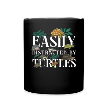 Sea Turtle Tortoise Easily - Tasse einfarbig - Schwarz - Vorne